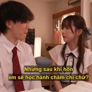 Cô gia sư xinh đẹp thấy cậu học trò tự ti vì “không biết hôn” nên đã giúp cậu luyện tập